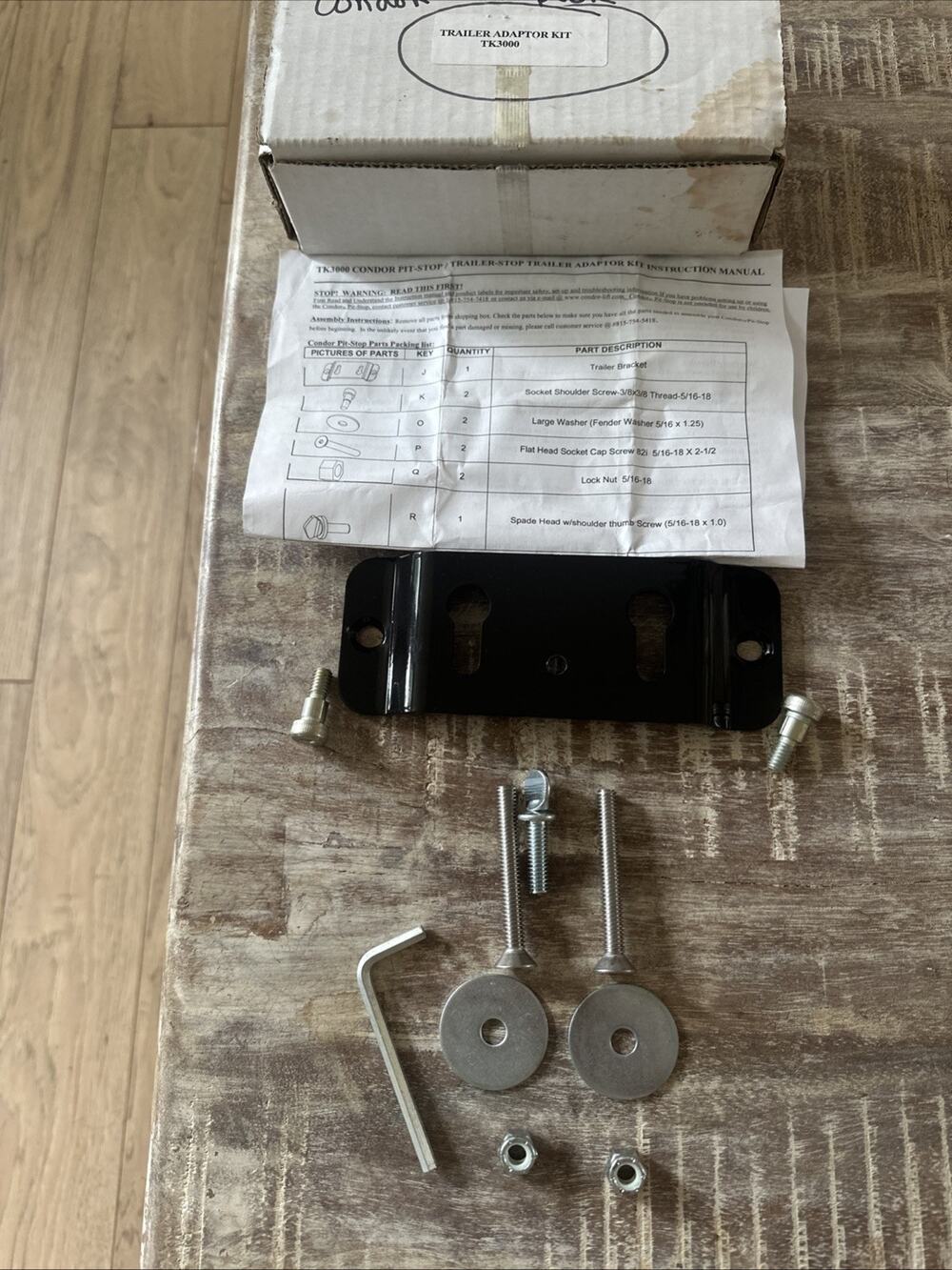 NOB Condor Pit-Stop/Trailer Stop Wheel Chock Trailer Adapter Kit - TK-3000